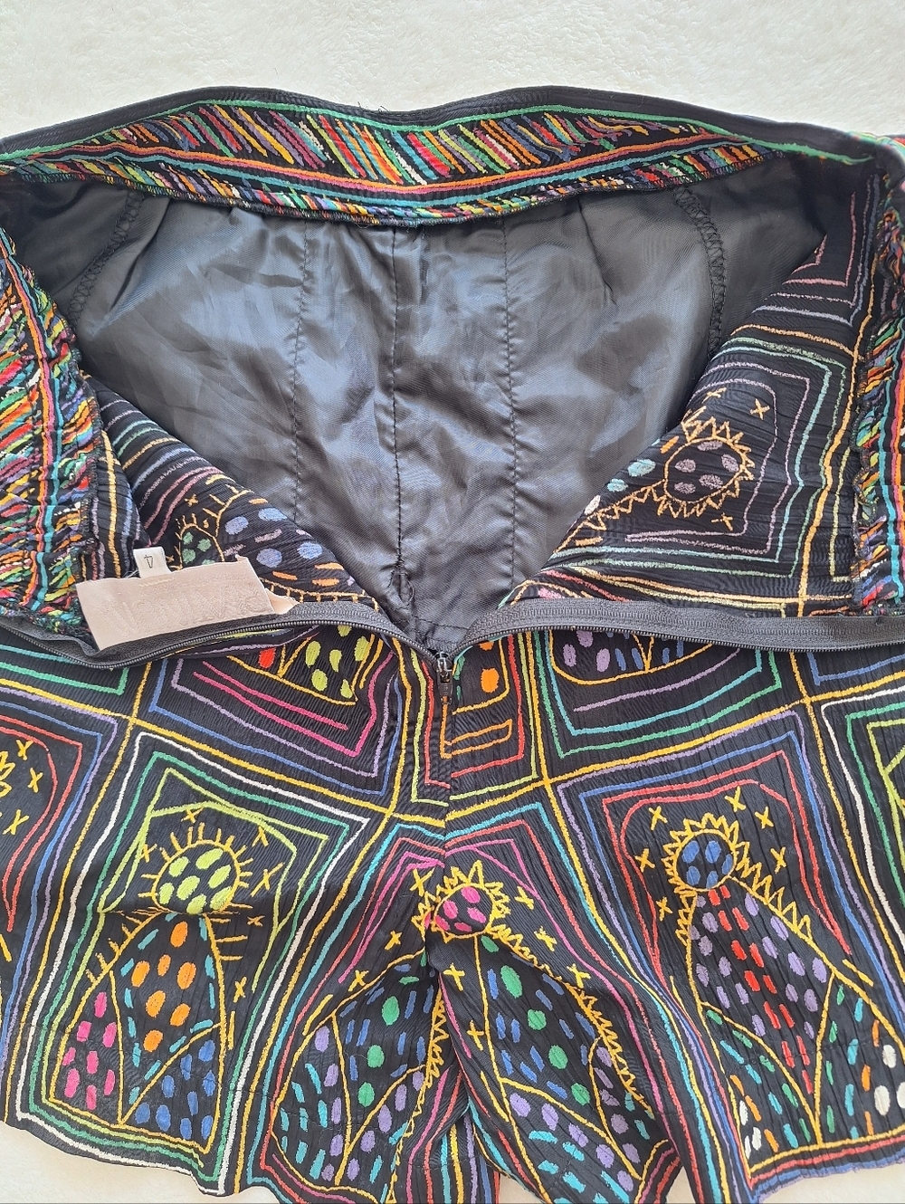 VTG Platinum Dorothy Schoelen Shorts βοΈ Art to Wear Rayon Sz 4 Made in USA - Picture 4 of 9